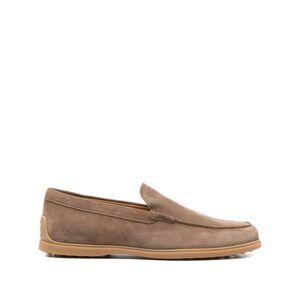 Tod's Men Suede Loafers With Rubber Sole
